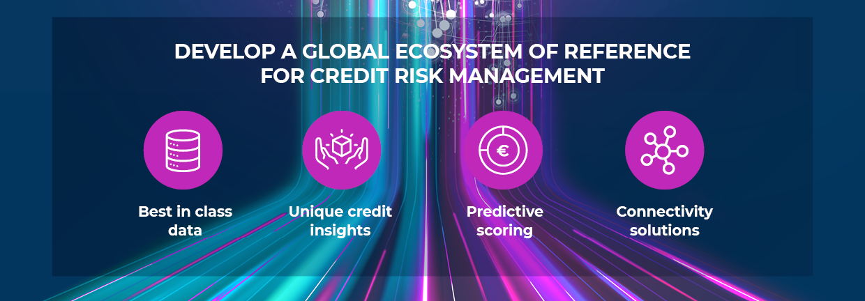 picture showing how Coface wants to develop an ecosystem of reference for credit risk management